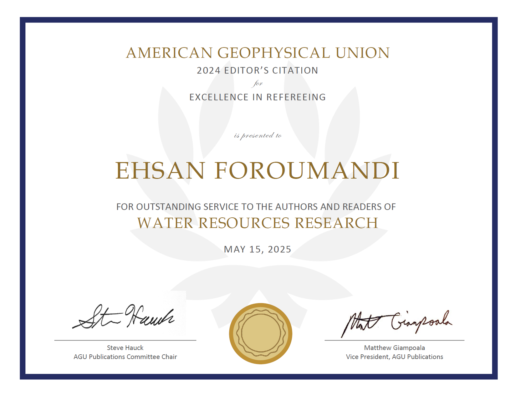 Ehsan certificate